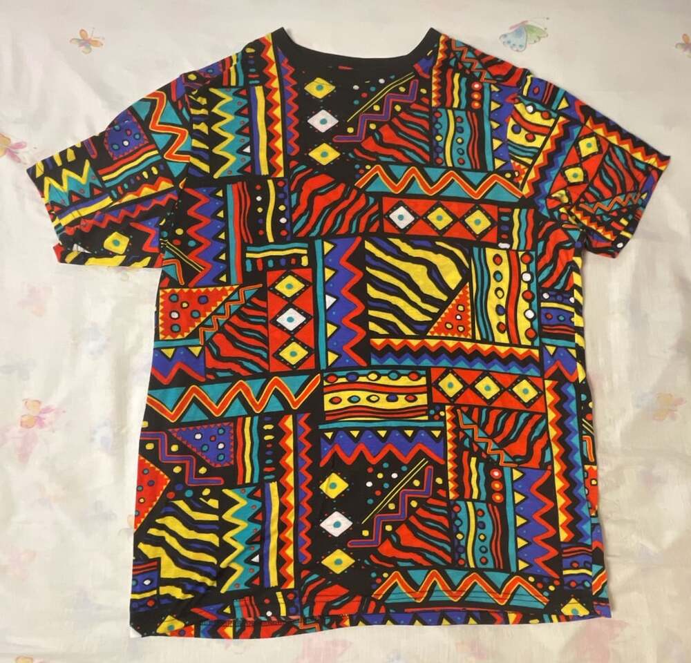 Drill Clothing Co. Oh Snap! T-Shirt Size M Multi 90s Style Graphic